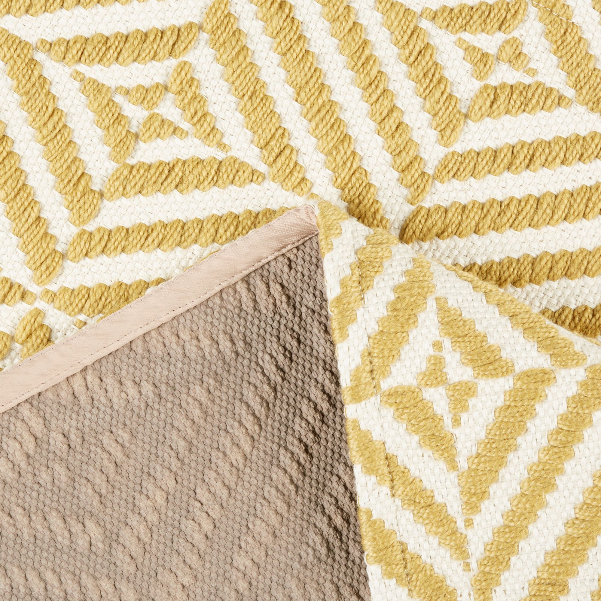 Mainstays Montana Woven Fabric Mat, 18"x27", Yellow, Available in Multiple Colors