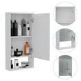 thumbnail image 4 of TUHOME Mariana Mirrored Medicine Cabinet In White - Engineered Wood, 4 of 9