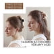 thumbnail image 4 of 6pcs 3.5 Inch Medium Large Claw Clips For Thick Hair, Big Hair Clip For Thin Hair, Girls' Hair Clips Claw, Neutral Hair Clips for Women, Matte Square, 4 of 4