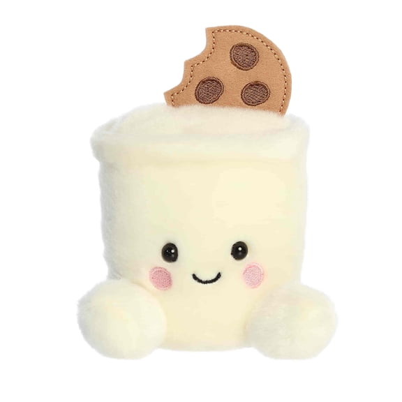 Aurora® Adorable Palm Pals™ Duncan Milk & Cookies™ Stuffed Animal - Fun Collectible Plush For Kids and Adult Collectors - Perfect for Decorating Rooms and Birthday Gifts - White 4 Inches