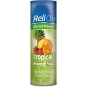 ReliOn Multiflavored Tropical Fruit Glucose Tablets, 10 Count