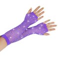 thumbnail image 3 of Gants en Résille des Années 80 pour Femmes Gants Longs Sans Doigts en Maille Accessoire Rétro Style Mode Fête, 3 of 3
