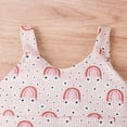 thumbnail image 5 of SXcggal Toddler Girls Summer Sleeveless Jumpsuit Floral Rainbow Print Fashion Outwear Suspenders For Girls Clothes Casual Fashionable Comfortable Girls Bodysuit, 5 of 7