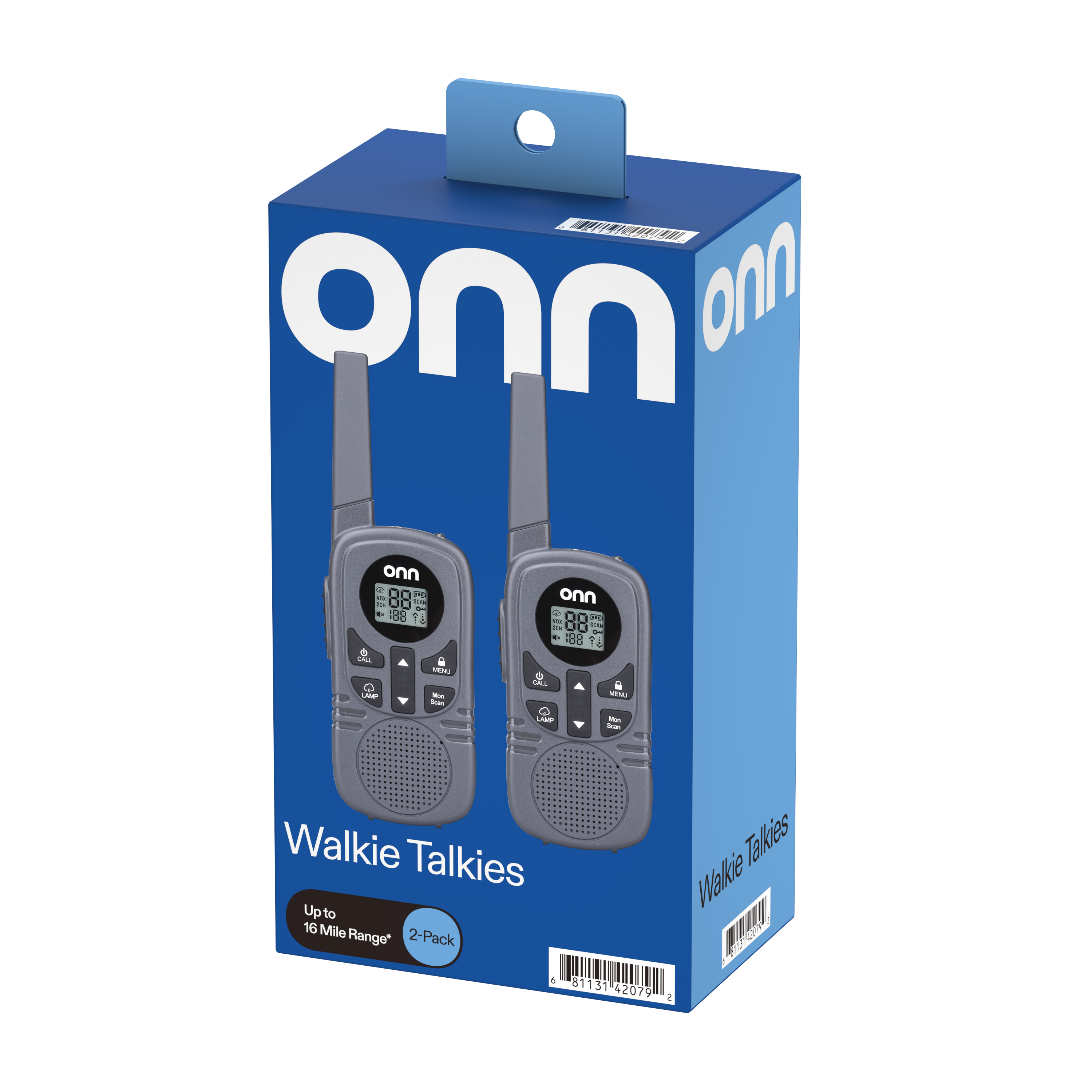 onn Walkie Talkies 16-Mile Range 2-Pack photo 4