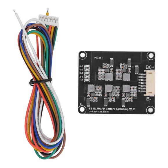 Placa de equilibrio de batería 6S, ecualizador activo inductivo de bajo consumo con indicador luminoso de cable, 1,2 A, 2,0 V-4,5 V