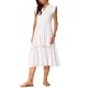 thumbnail image 4 of Vestido de verano sin mangas INSPIRE CHIC para mujer, vestido de línea A con escote en V, volantes y cinturón, color crema blanco, talla XL, 4 of 6