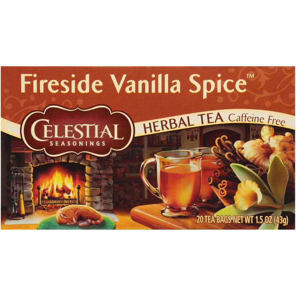 Celestial Seasonings Fireside Vanilla Spice Herbal Tea, 20 Ct Tea Bags