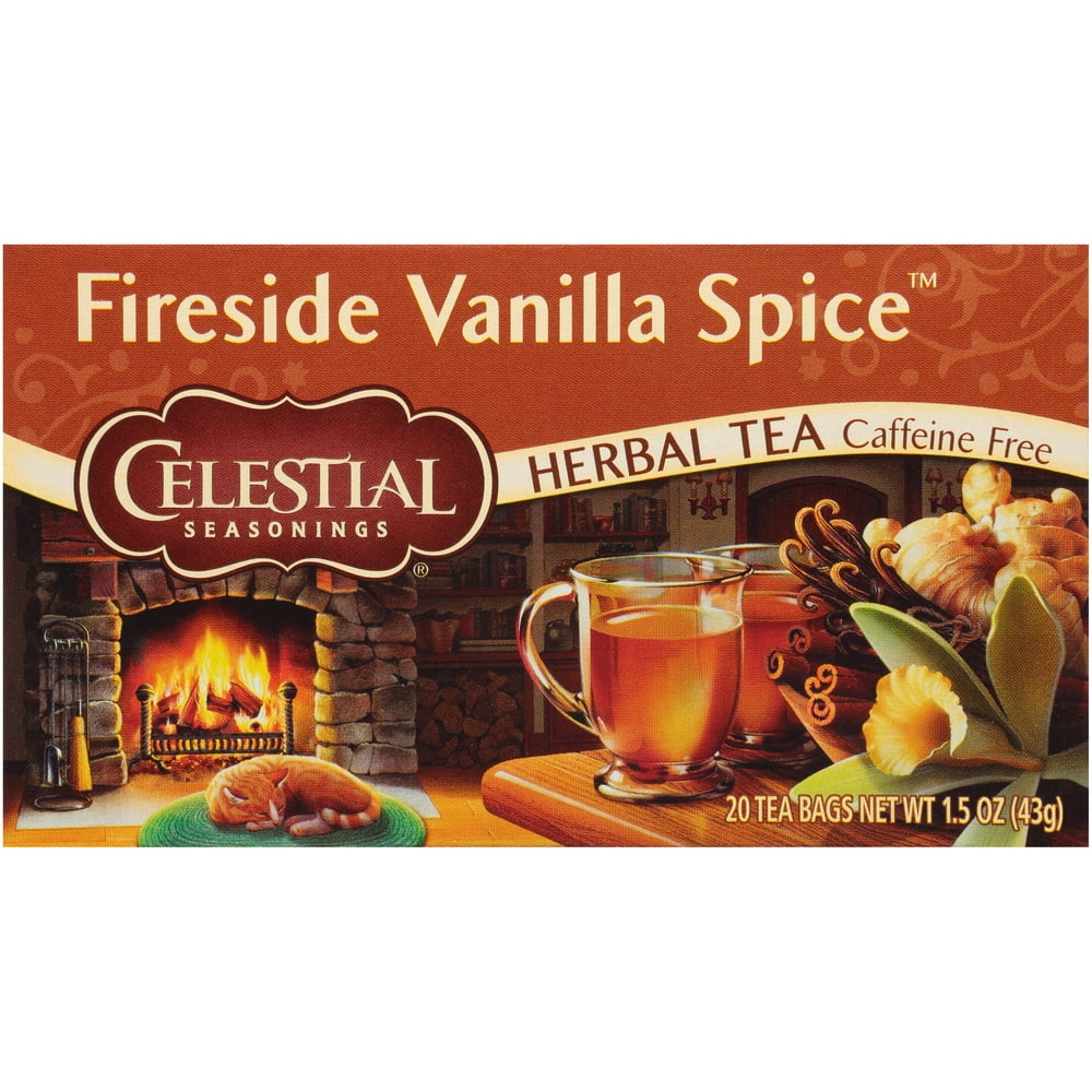 Celestial Seasonings Fireside Vanilla Spice Herbal Tea Bags, 20 Ct