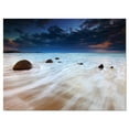 thumbnail image 2 of Vagues Coulant sur des Rochers - Impression sur Toile Photo de Bord de Mer, 2 of 3