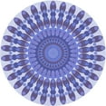 thumbnail image 1 of Ahgly Company Machine Washable Indoor Round Transitional Slate Blue Area Rugs, 4' Round, 1 of 1