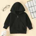 thumbnail image 2 of Godom Toddler Kids Boys Girls Hoodies Jacket 12 18 24 Months 2T 3T 4T 5T Solid Color Zip Up Hooded Long Sleeve Kids Coat Fall Winter Clothes Outerwear, 2 of 6