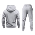 thumbnail image 4 of Men's Full Zip Jacket Set 2 Piece Fleece Lined Hoodie and Pants Casual Lounge Wear Fall Winter Warm Outfit, 4 of 7
