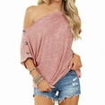 thumbnail image 2 of Summer Tops for Women Tops Loose Fit Womens Bulk Womens Long Sleeve Compression Shirts Shirts Large Women Shirt T Multiple Pack Thin T Raglan Top Layering Shirt Long Sleeve Pink 3XL, 2 of 6