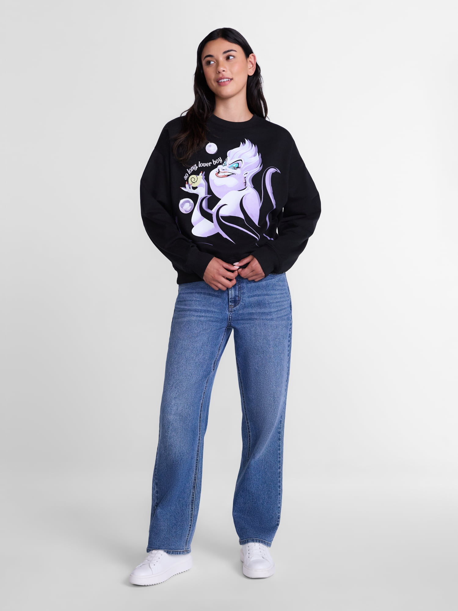 Disney The Little Mermaid Women's Ursula Halloween Graphic Sweatshirt, Sizes XXS-XXL