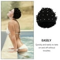 thumbnail image 3 of unbranded Gorro De Natación Femenino Negro Con 3D Flor Y Material Premium Para Actividad, 3 of 6