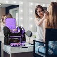 thumbnail image 6 of Byootique Rolling Makeup Train Case w/ Backpack Travel Barber Cosmetic Storage, 6 of 9