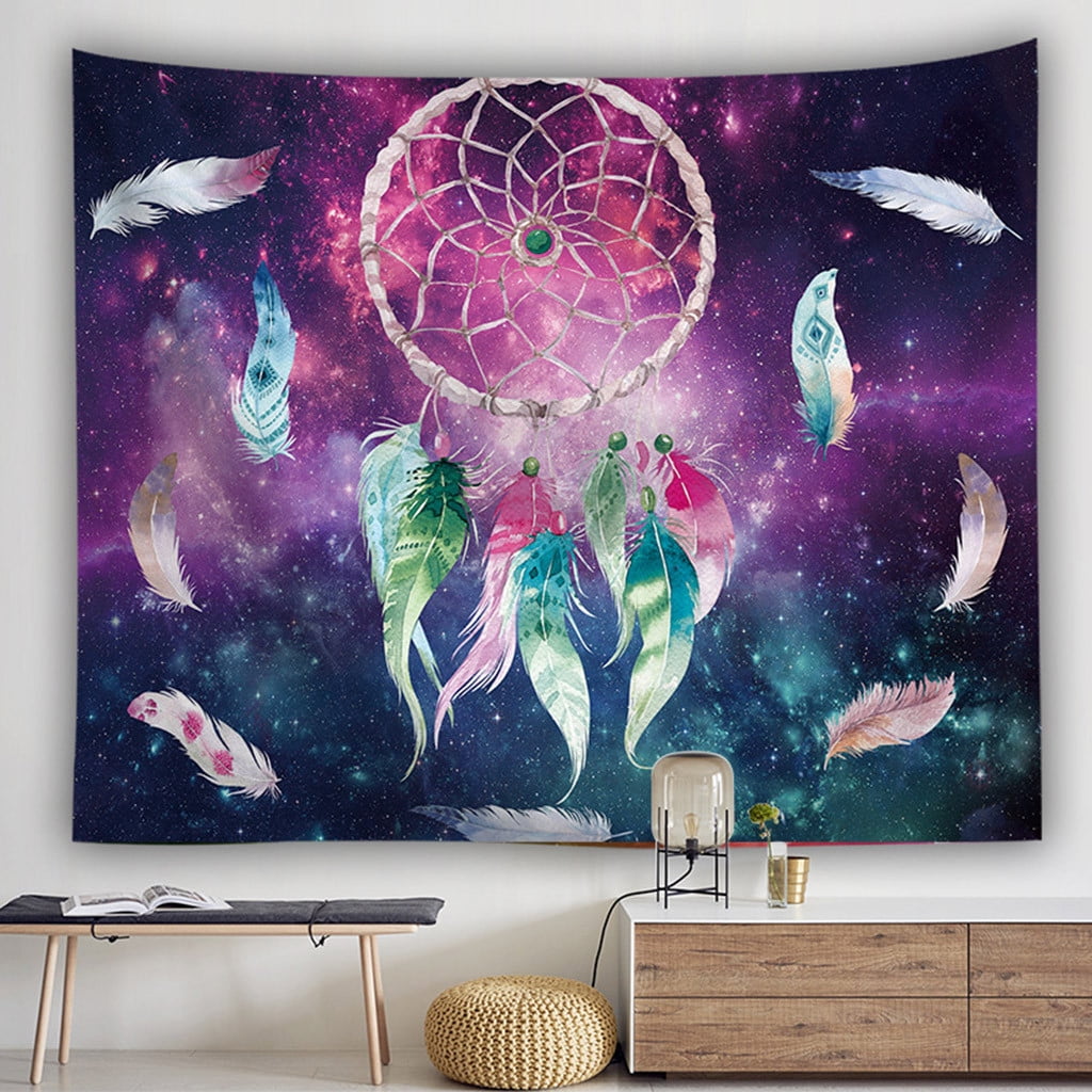 Colorful Dream Catcher Tapestry Bohemia Hippie Wall Hanging Bedspread Dorm Decor Driftwood compatible with Macrame Face Tapestry Wall Tapestry Beach Nature Wall Rug Wall Hanging Holding Hands Tapestry...