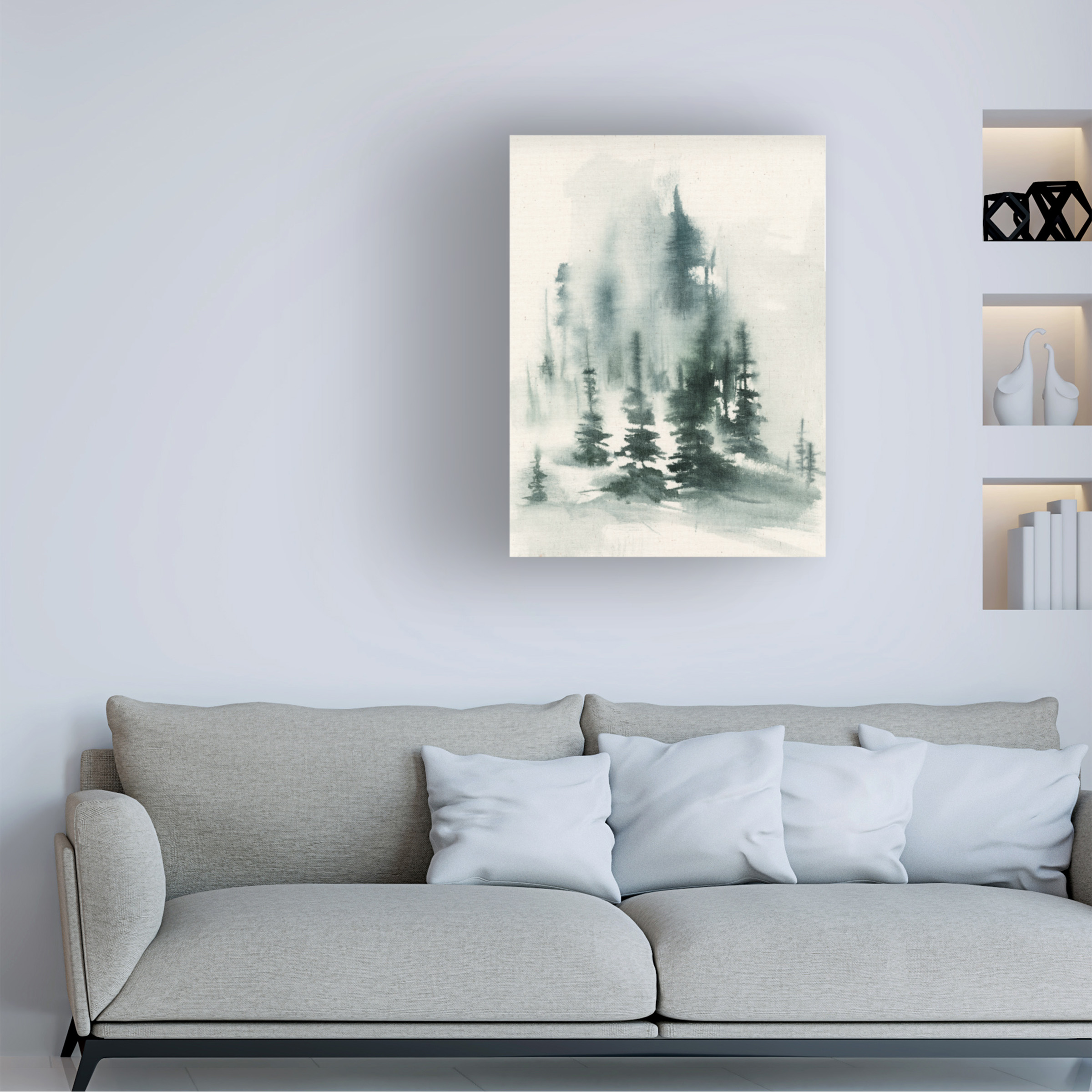 Jennifer Goldberger 'Misty Winter I' Canvas Art