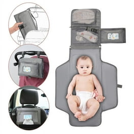 munimu Portable Baby Diaper Changing Pad Stylish Travel Changing Mat Bag with 5 Pockets Adjustable Strap Converts into an XXL Waterproof Changing Pad Portable Changing Pads Brown Walmart