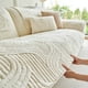thumbnail image 5 of Cojín de sofá de lana engrosada - Almohadilla de sofá Pashm transpirable y antideslizante | Funda de 3 plazas para salón, dormitorio, oficina | Se admiten mascotas | Estilo moderno | Gris Beige Café, 5 of 9