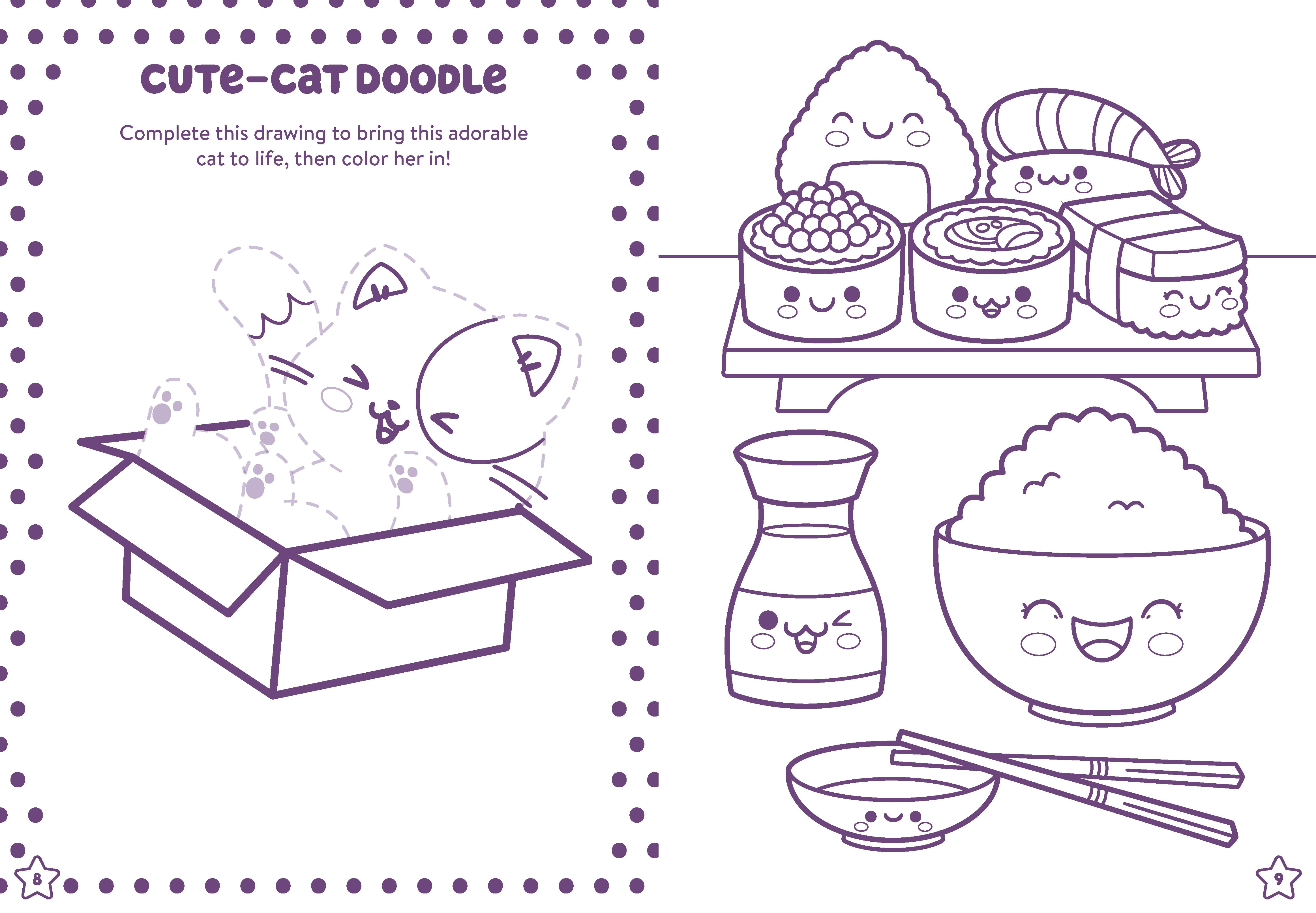 Kawaii Cuties: Coloring Book with Confetti Crayons and Stickers (Paperback)