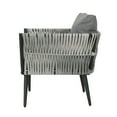 thumbnail image 5 of Otis Wicker and Aluminum Outdoor Club Chair, Black, Light Gray, Dark Gray, 5 of 7