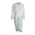 thumbnail image 2 of KaLI_store Wedding Guest Dresses for Women Dresses for Women Summer Beach Short Sleeve Dress Button Down Dresses with Pockets White,S, 2 of 5