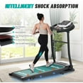 thumbnail image 3 of The Power Wear Folding Electric Treadmill Motorized Running Machine With 5 In. LCD Screen/ MP3/USB /Heart Rate/ Integrated/Tablet Holder,/Dual Cup holders Max Weight 250 Lb., 3 of 7