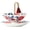 Peony, variant on Umbrella Shape Ceramic Tea Strainer - Chinese Blue & White Porcelain Loose Leaf Tea Filter with Matching Base, Traditional Oriental Kung Fu Tea Infuser for Tea Brewing