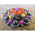 thumbnail image 4 of Set Of 32 Western Screw Back Concho Fuchsia Topaz Crystal Bling Cowgirl, 4 of 4