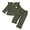 Green, variant on Happy Town Toddler Girl Fall Winter Outfits Ruffle Ribbed Knit Sweatshirt Pants 2-Piece Set Floral Sweatsuit for Girl