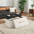 thumbnail image 2 of SONGMICS HOME 30" Storage Ottoman Bench Ottoman with Storage Load up to 660 lb for Living Room Bedroom Cream White, 2 of 7