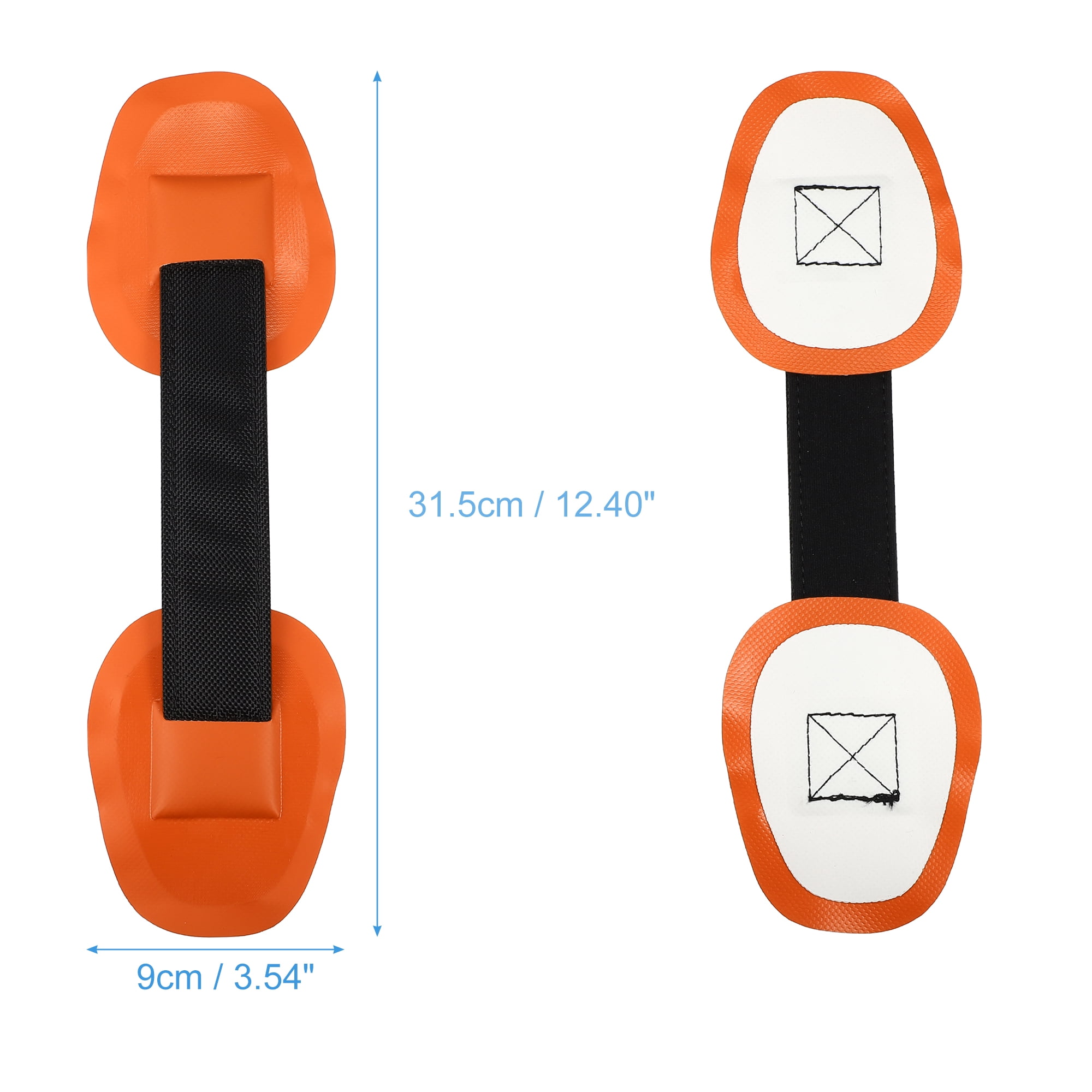Unique Bargains Universal Strap Handle Patches for Paddle Inflatable Boats Canoe Orange