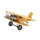 thumbnail image 1 of Biplane Aircraft Figurine Sculpture Collectibles Regalos Modelo de avión de avión artesanía para el estante de entrada Desktop de oficina en el hogar Amarillo, 1 of 8