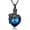 B/Blue, variant on Butterfly Stone Heart Urn Pendant Cremation Jewelry for Ashes Keepsake Memory Necklace Women Elegant Beautiful Memorial Jewelry