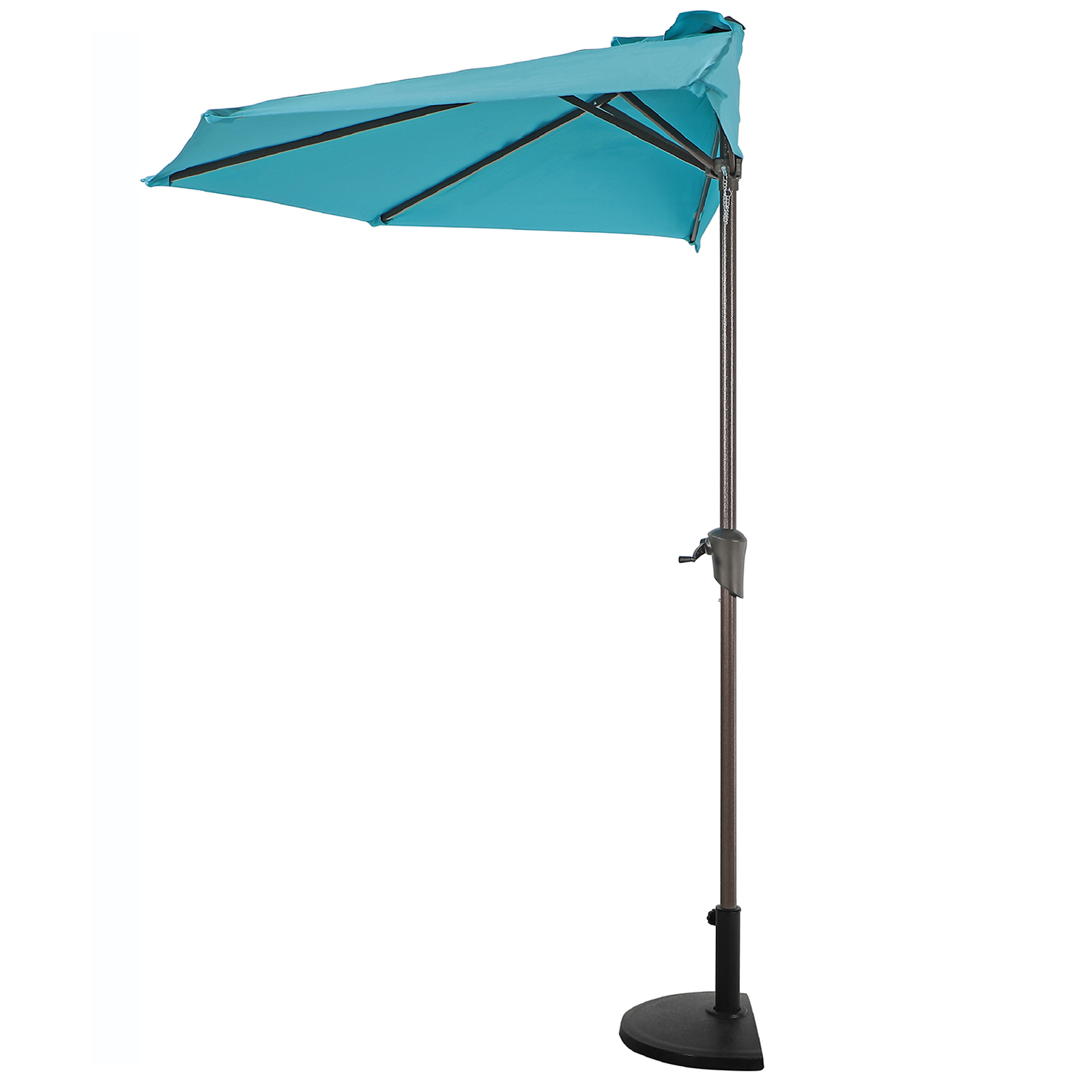 COBANA 9’ Half Round Patio Umbrella with Base Included, Perfect for
