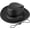 Black, variant on Cowboy Hats for Men and Women, Leather Outback Wide Brim Rain Cap