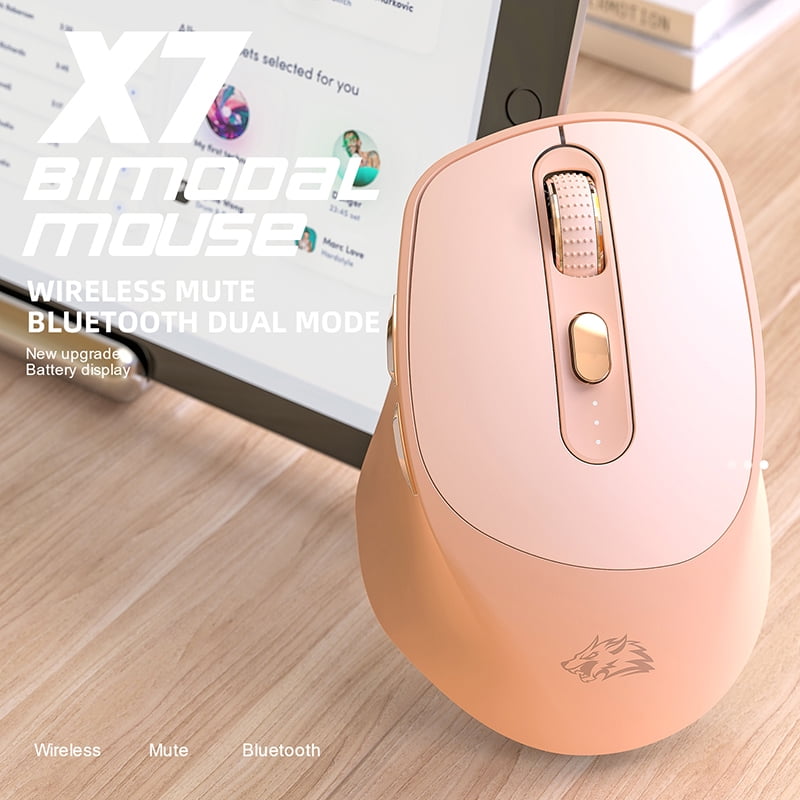 X7 Wireless Mouse Bluetooth Mice with Battery Indicator 5 Adjustable DPI for Windows Android Mac