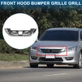 thumbnail image 2 of Unique Bargains Front Hood Bumper Grille Grill for Honda Accord 2013-2015 4 Door Sedan Chrome Silver Tone Black, 2 of 6