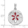 thumbnail image 3 of Finest Gold Sterling Silver Polished Enameled Sand Dollar Pendant, 3 of 3