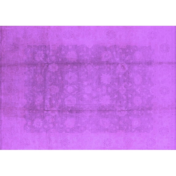 Ahgly Company Indoor Rectangle Oriental Purple Industrial Area Rugs, 6' x 9'