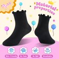 thumbnail image 5 of Lanola Age 3-10 Girls 100% Cotton Ruffle Socks, Cute Soft Breathable Frilly Dress Socks for Girls, 5 of 6