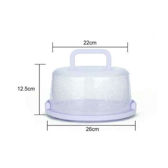 EARKITY Cake Carrier, Plastic Portable Cake Box, Cake Keeper with Dome Lid, Cake Transport Container, Round Cake Stand, Foldable Handle, Suitable for Storage Birthday Cakes, Cupcakes, Nuts, Fruits