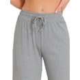 thumbnail image 5 of DARING DIVA Women's Wide Leg High Waist Ribbed Knit Loungewear XS Gray, 5 of 6
