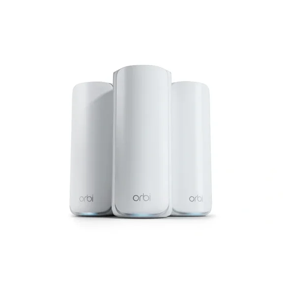 Restored Netgear RBE773-100NAR Orbi 770 Tri-Band WiFi 7 Mesh System, 11Gbps, 8000 sq.ft. Coverage, 100 Devices, Router 2 Satellites (Refurbished)