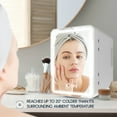 thumbnail image 3 of Icon Beauty LED Mirror Door 6.75in. Mini Cooler, 4-Liter Compact Mini Fridge with Touch-Control LED Light and Standard Door, New, 3 of 10