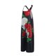 thumbnail image 2 of VISgogo Mono de Halloween para Mujer, Estampado de Flores y Esqueleto Cuello en U de Una Pieza, S/ M/ L/ XL/ XXL VISgogo moda, 2 of 8