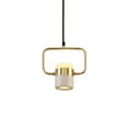 thumbnail image 1 of Pasargad Home PLH4298A-1 One Light Modern Pendant with LED Bulb, White & Gold, 1 of 1