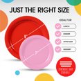 thumbnail image 2 of Exquisite Valentines Disposable Heavy Duty Paper Plates, 7 Inch Pink & 9 Inch Red, 200 Count, 350 GSM, 2 of 6
