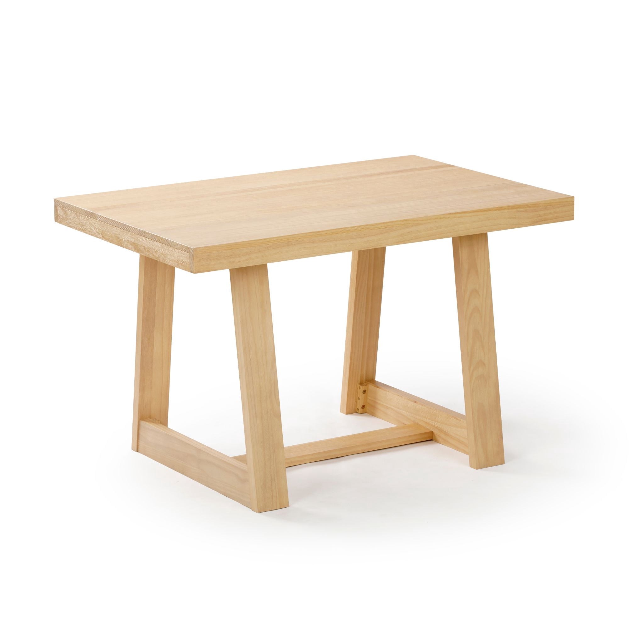 Plank+Beam 48" Dining Table for 4, Classic Farmhouse Solid Wood Kitchen Table, Blonde Wirebrush
